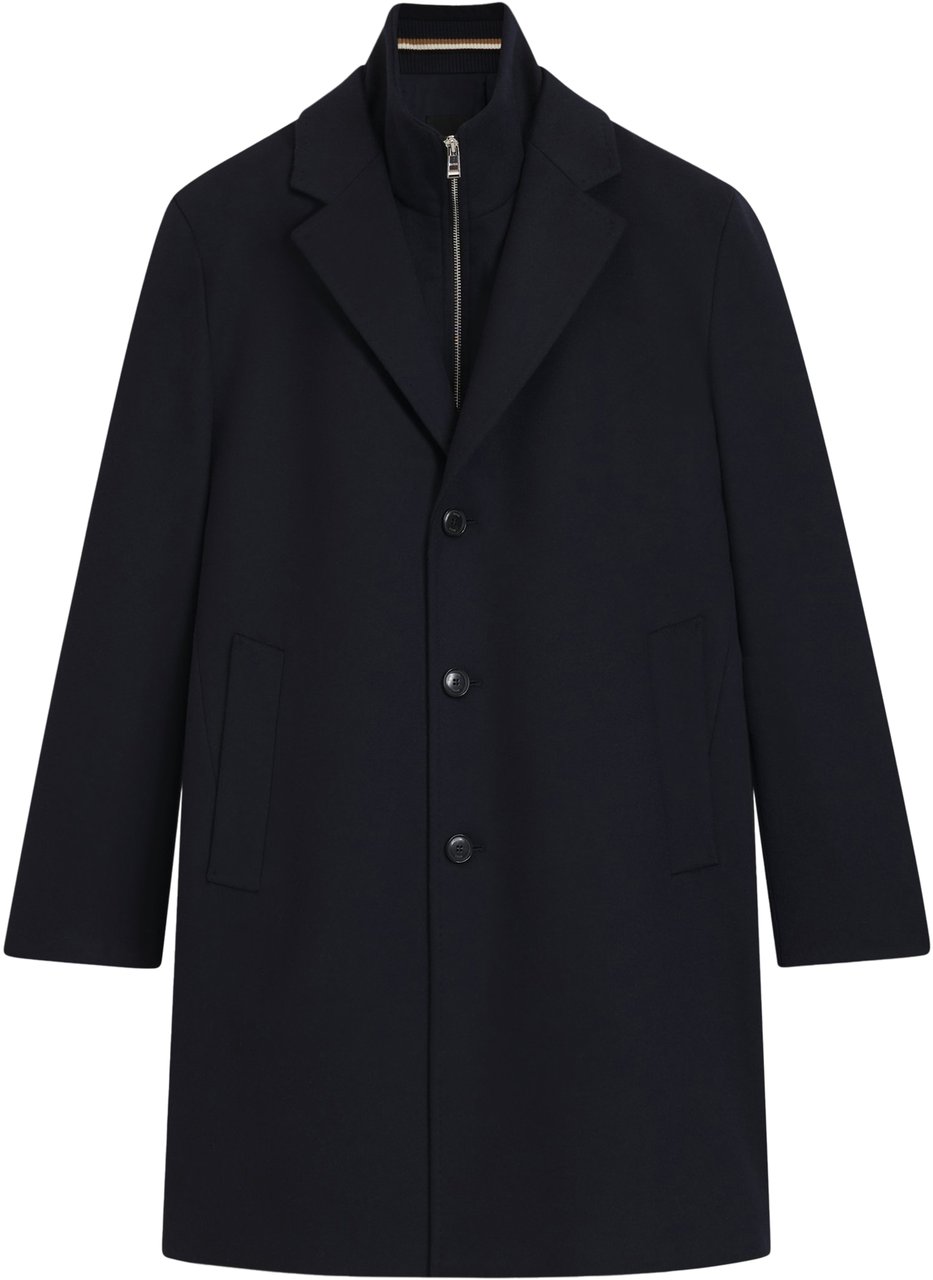 Boss Coats Blue Blauw
