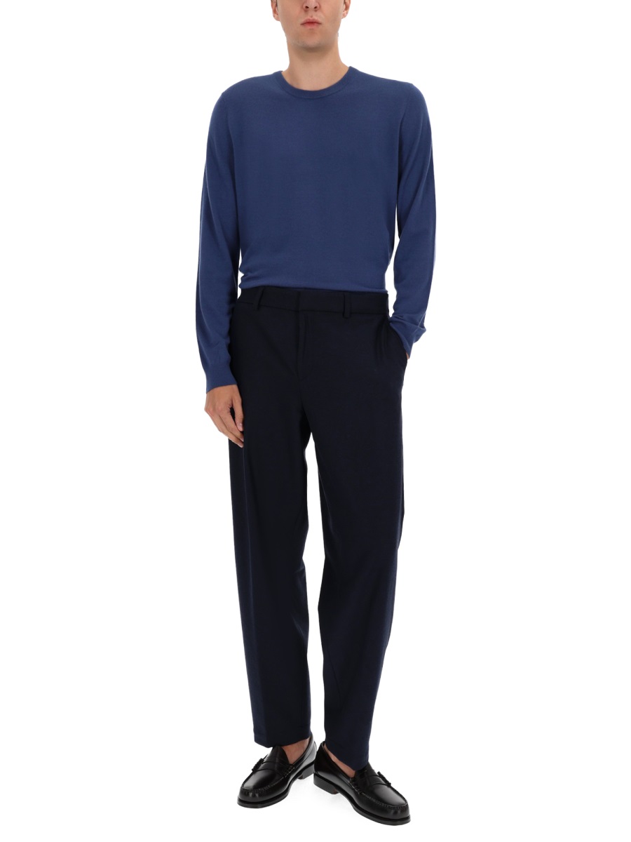 Boss Formal Straight-Leg Tapered Formal Pants Zwart