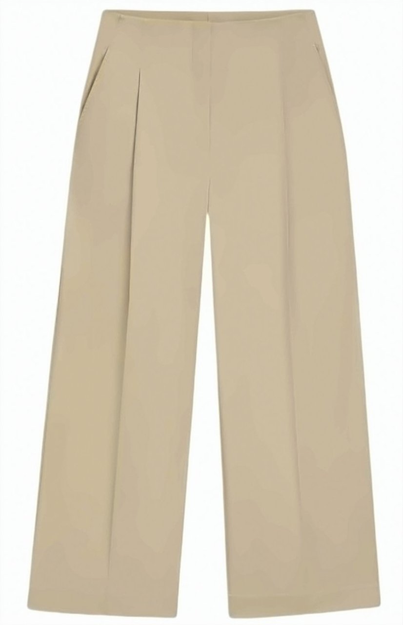 Boss Tulotta High Waisted Pleated Trousers Neutraal