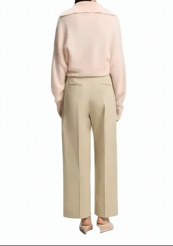 Boss Tulotta High Waisted Pleated Trousers Neutraal