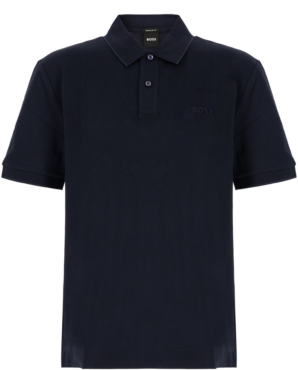Boss Hugo Boss Midnight blue piquet polo shirt Blauw