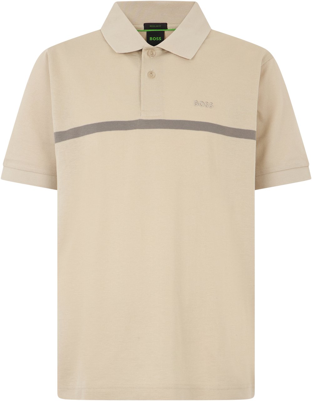 Boss Short sleeve polo with logo Beige