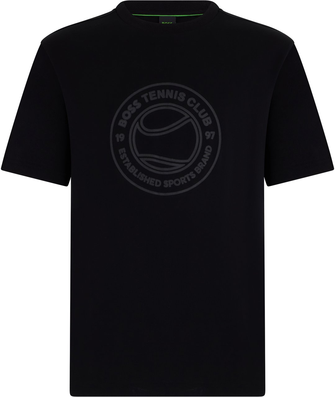 Boss Cotton T-shirt with print Zwart