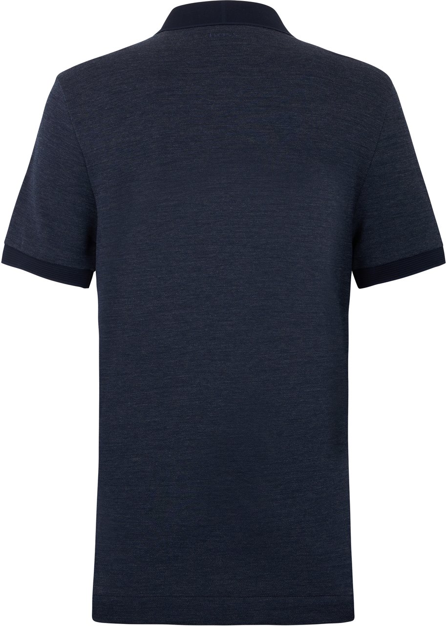 Boss Short sleeve polo in cotton Blauw