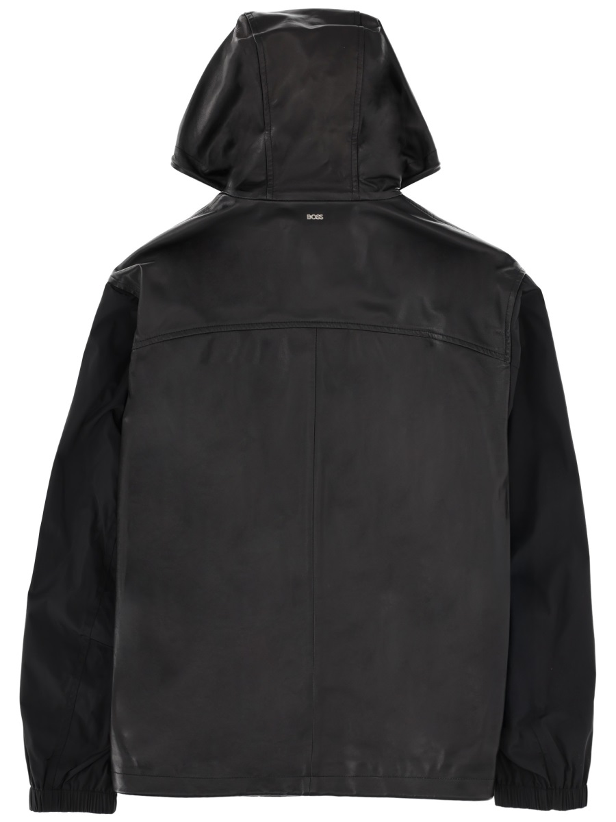Boss Lyocell Smooth Matte Textured Jacket Zwart