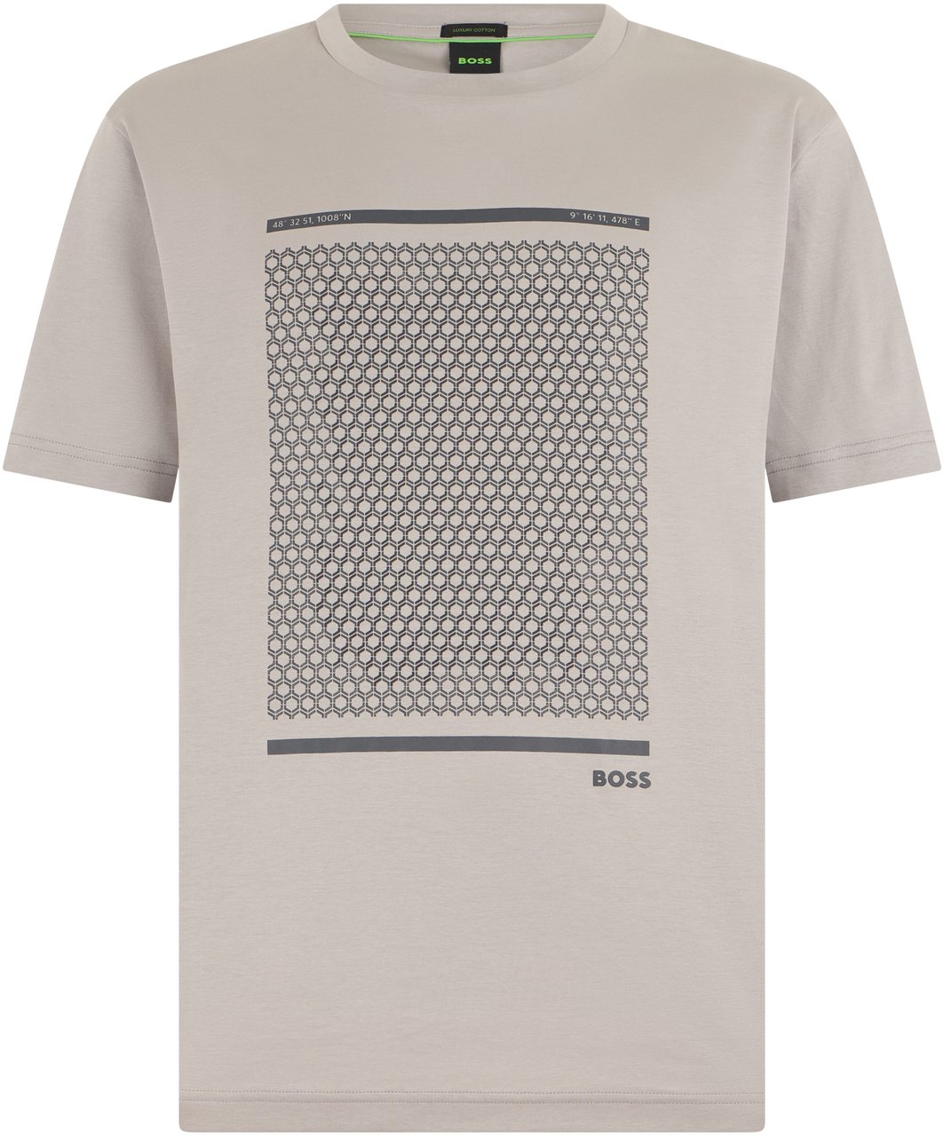 Boss Cotton t-shirt with print Neutraal