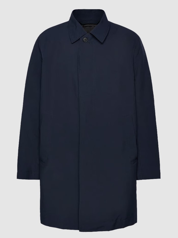 Boss Blue Roll Collar Jacket Blauw
