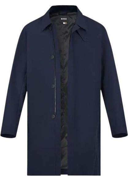 Boss Blue Roll Collar Jacket Blauw