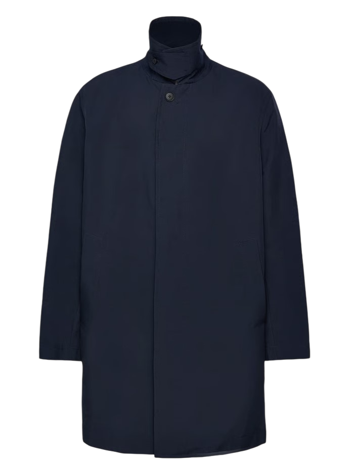 Boss Blue Roll Collar Jacket Blauw