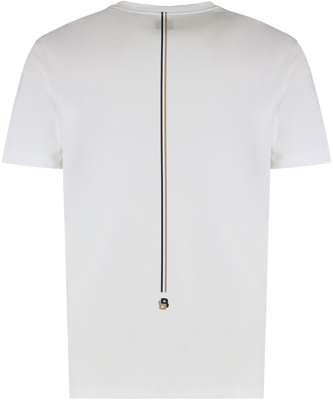 Boss Crew neck T-shirt in technical fabric Wit