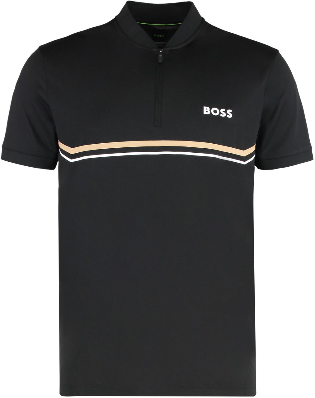 Boss Slim fit polo Zwart