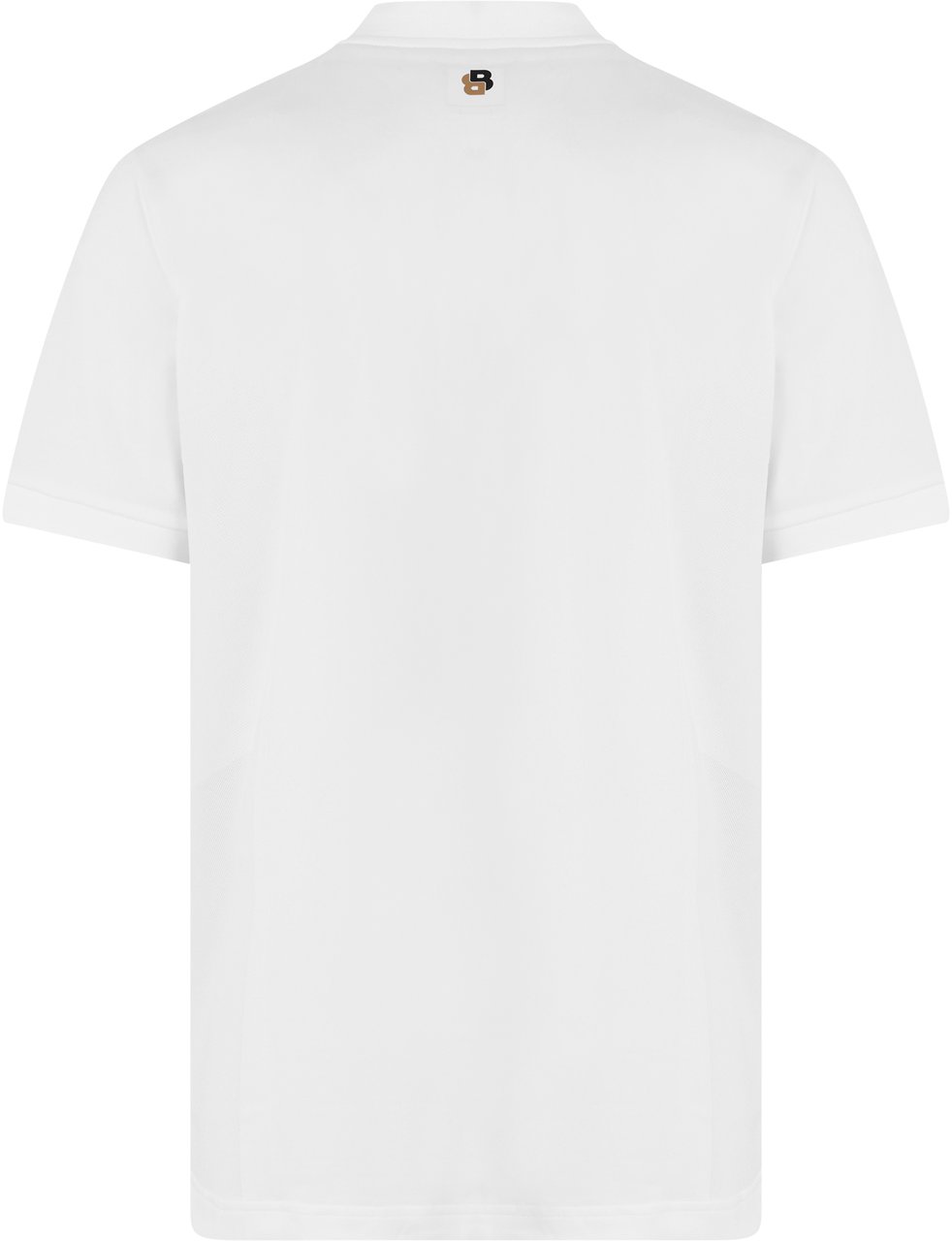 Boss Jersey zip T-shirt Wit