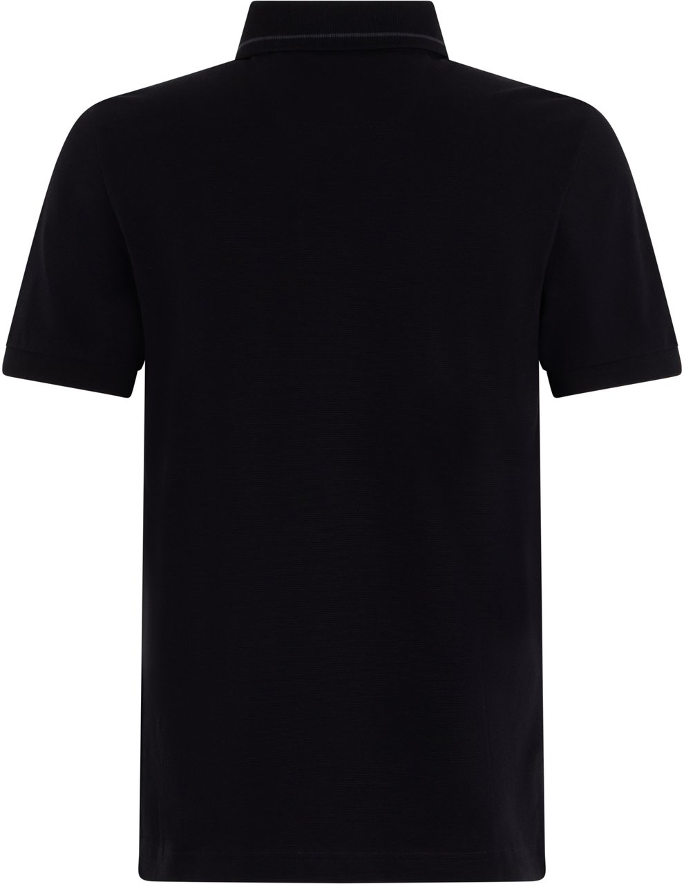 Boss Cotton polo with short sleeves Zwart