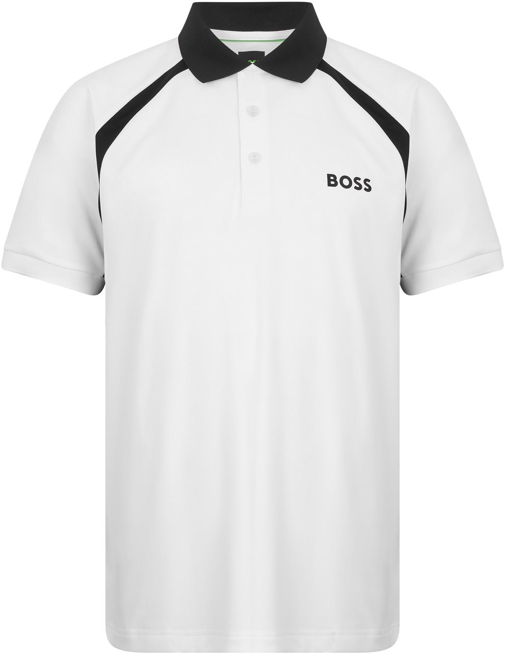 Boss Slim fit polo in elastic fabric Wit