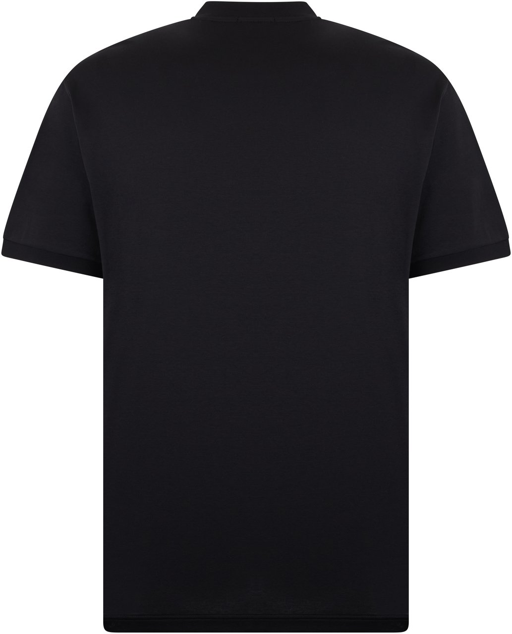 Boss T-shirt with zip collar Zwart