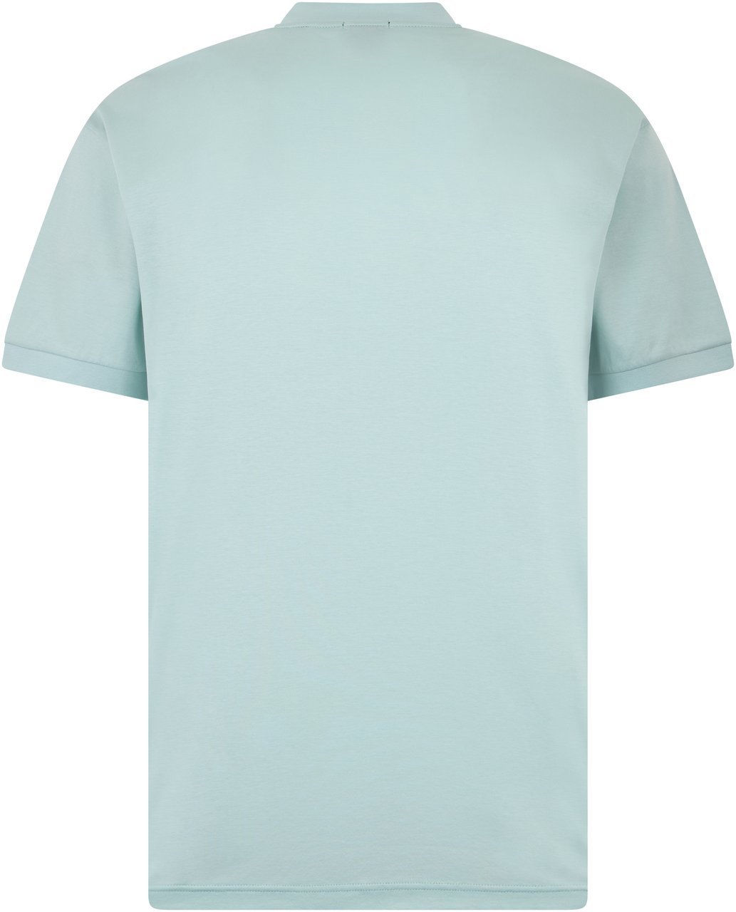 Boss T-shirt with zip collar Blauw