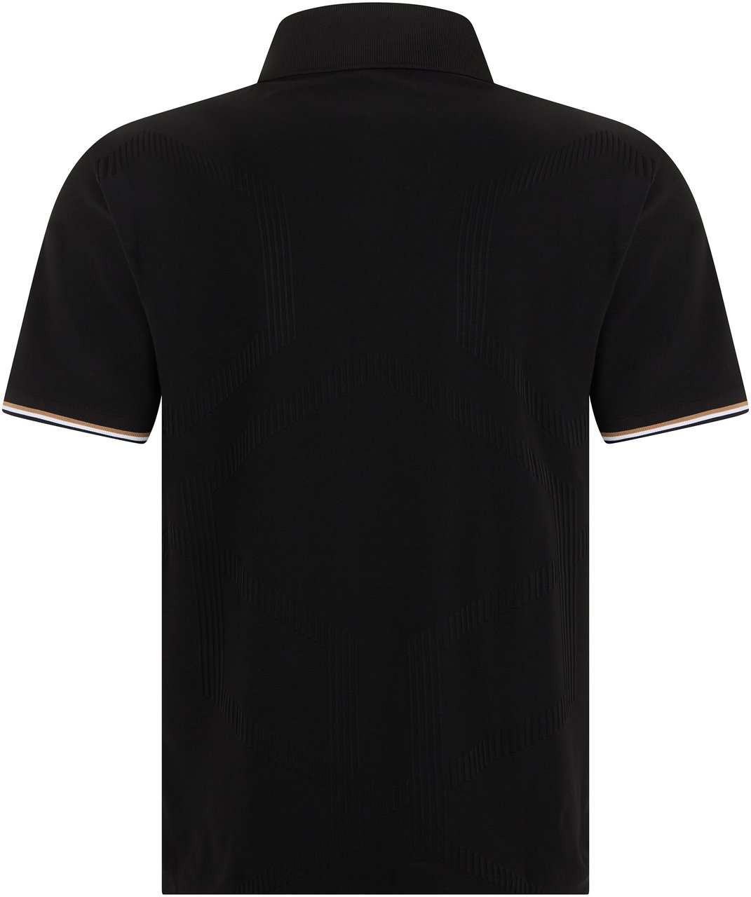 Boss Polo in jersey with short sleeves Zwart