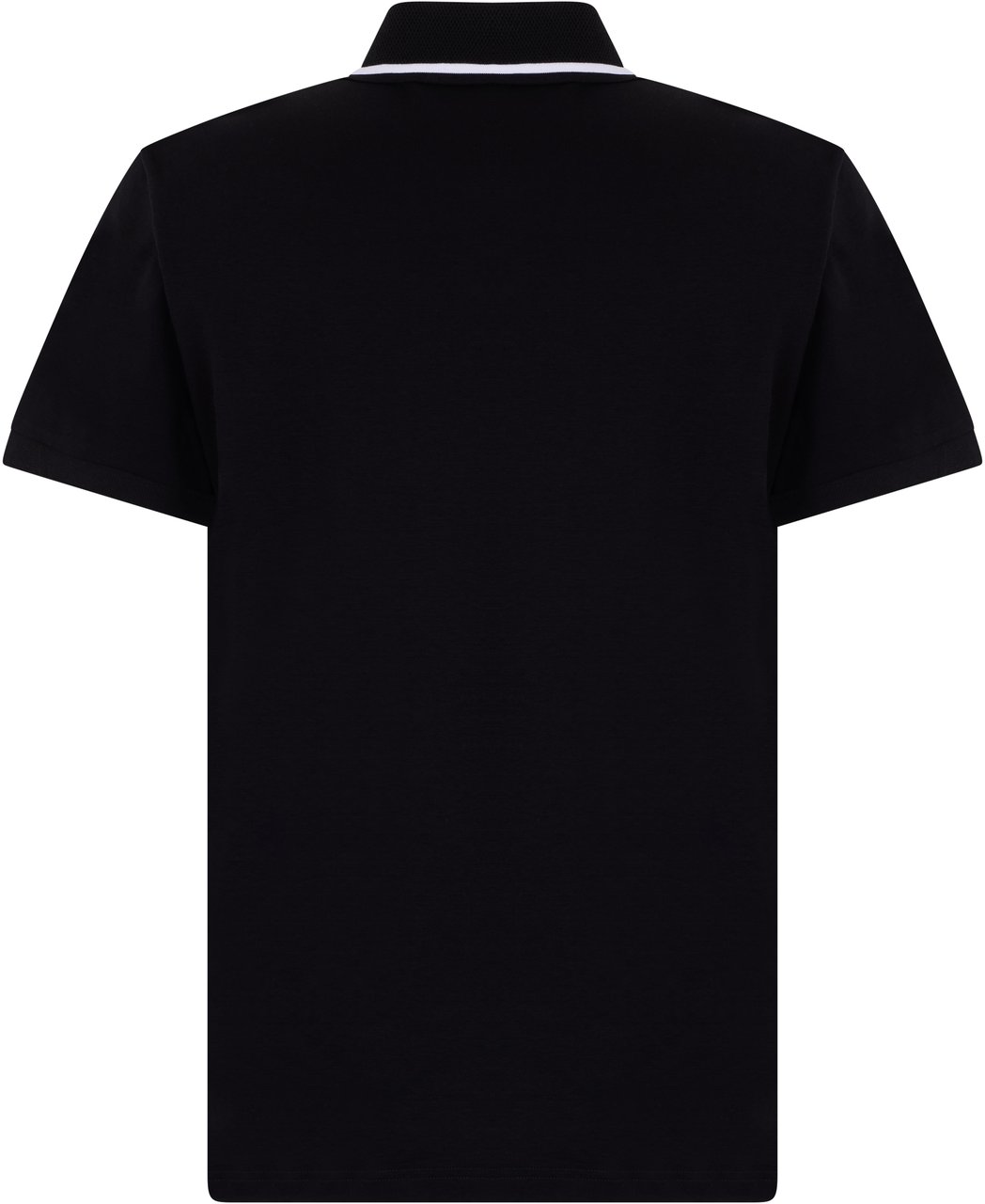 Boss Cotton polo with short sleeves Zwart