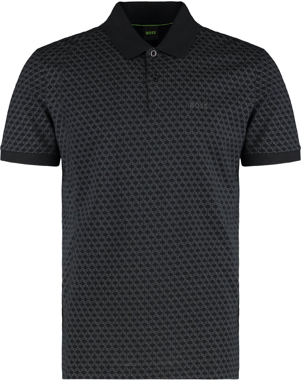 Boss Pique cotton polo Zwart