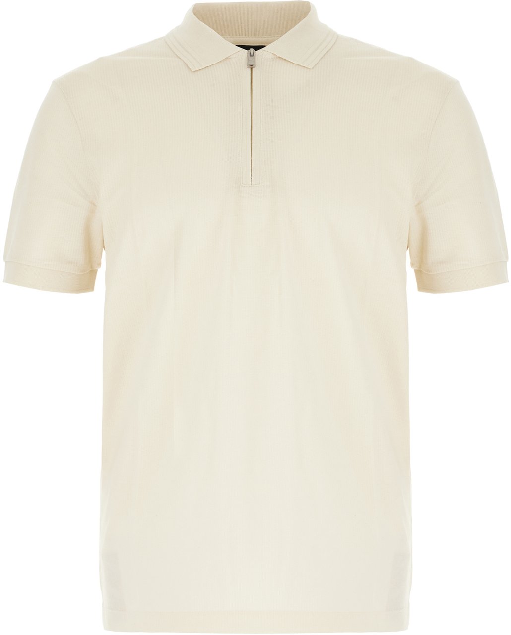 Boss Hugo Boss Sand cotton blend polo shirt Neutraal