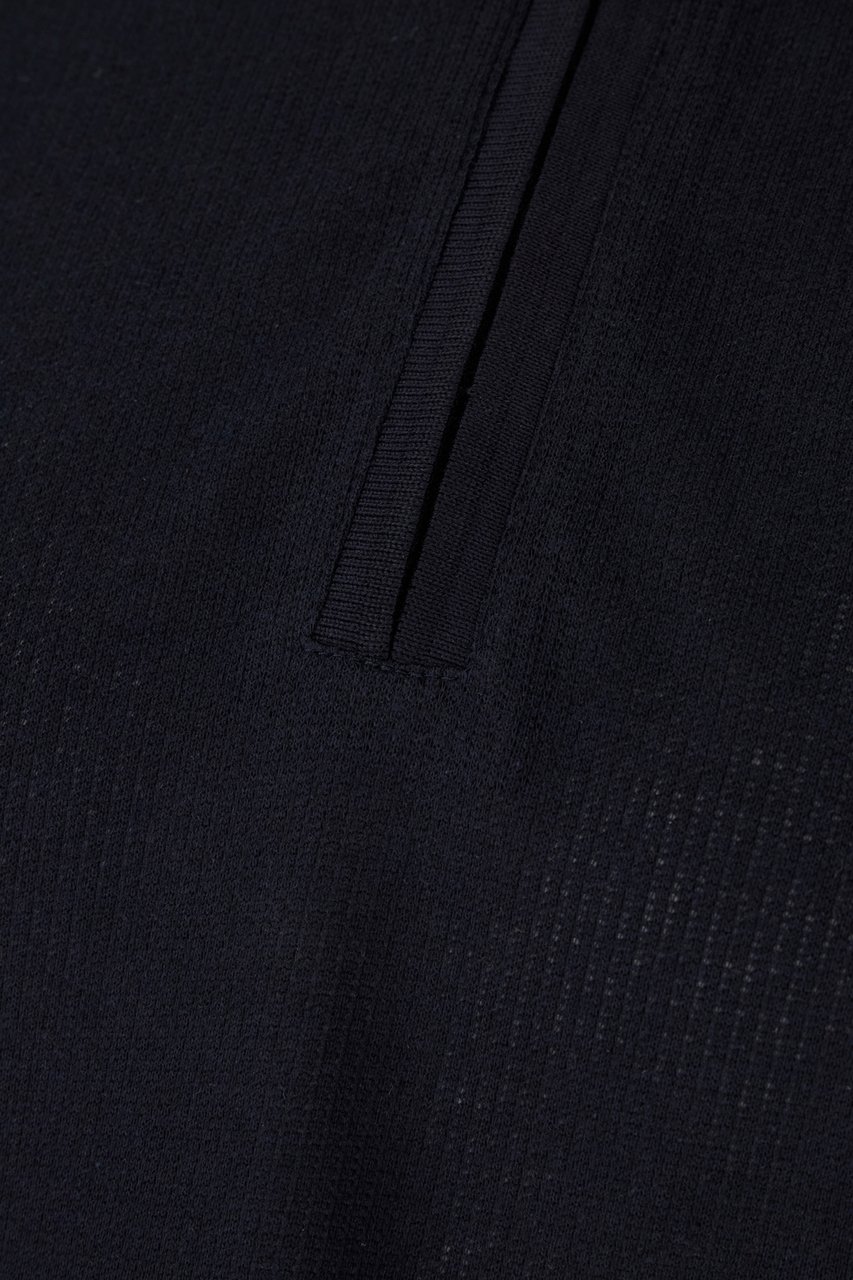 Boss Hugo Boss Navy blue cotton blend polo shirt Blauw