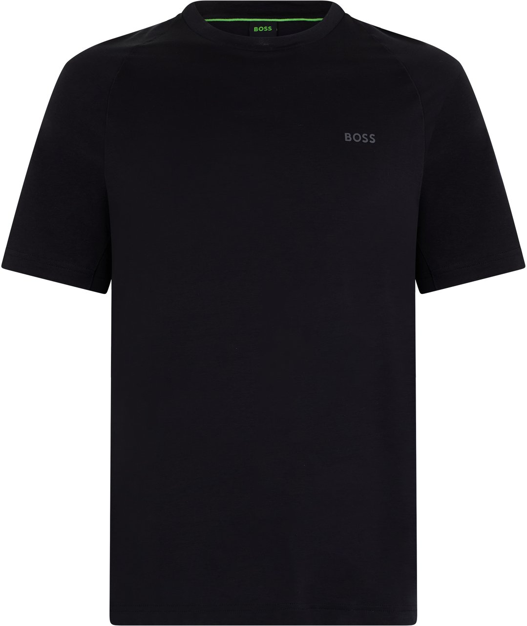 Boss Cotton jersey T-shirt Zwart