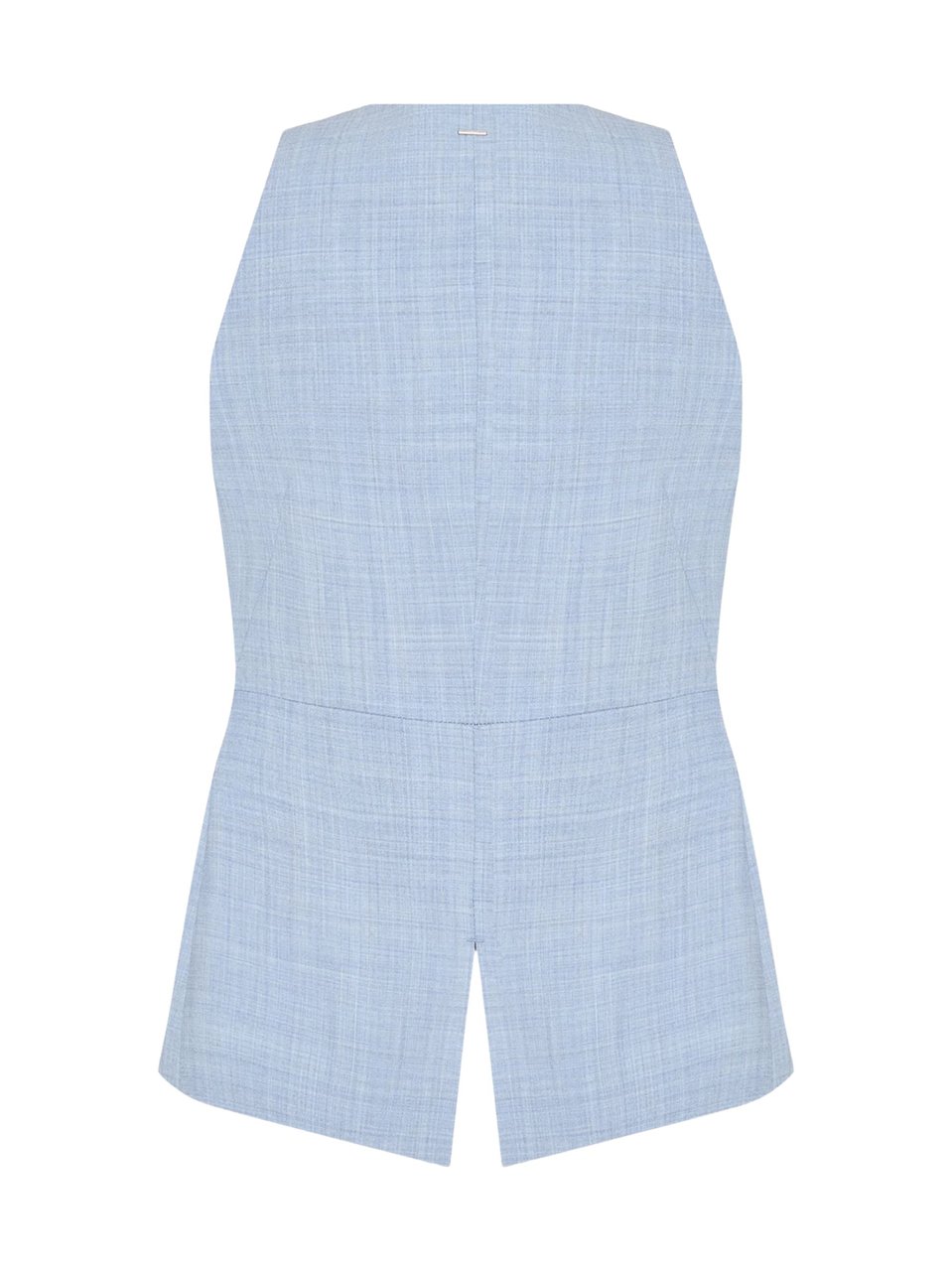 Boss Checkered Wool Button Vest Blauw