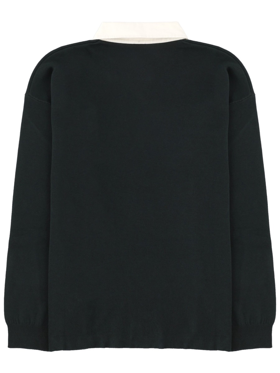 Boss H-Cenito Cotton Wool Long Polo Shirt Zwart
