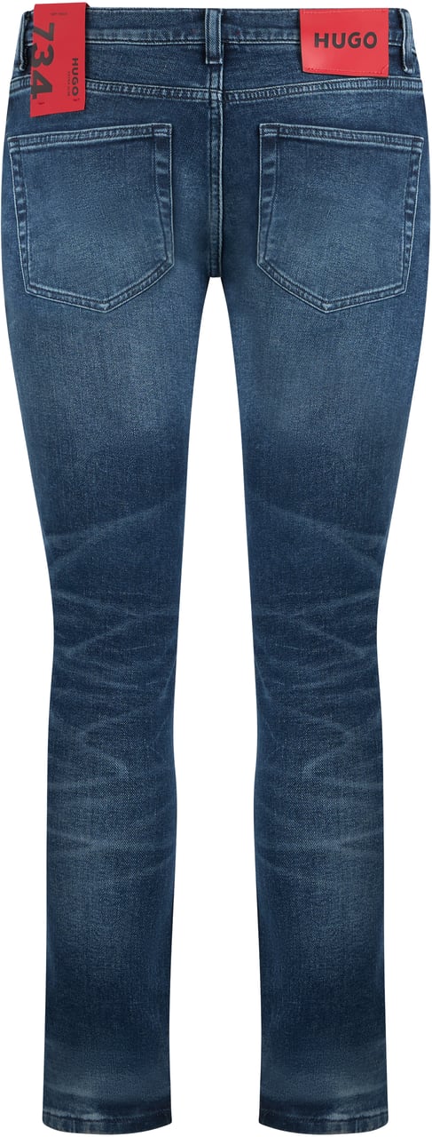 Boss Skinny fit jeans in elastic cotton Blauw