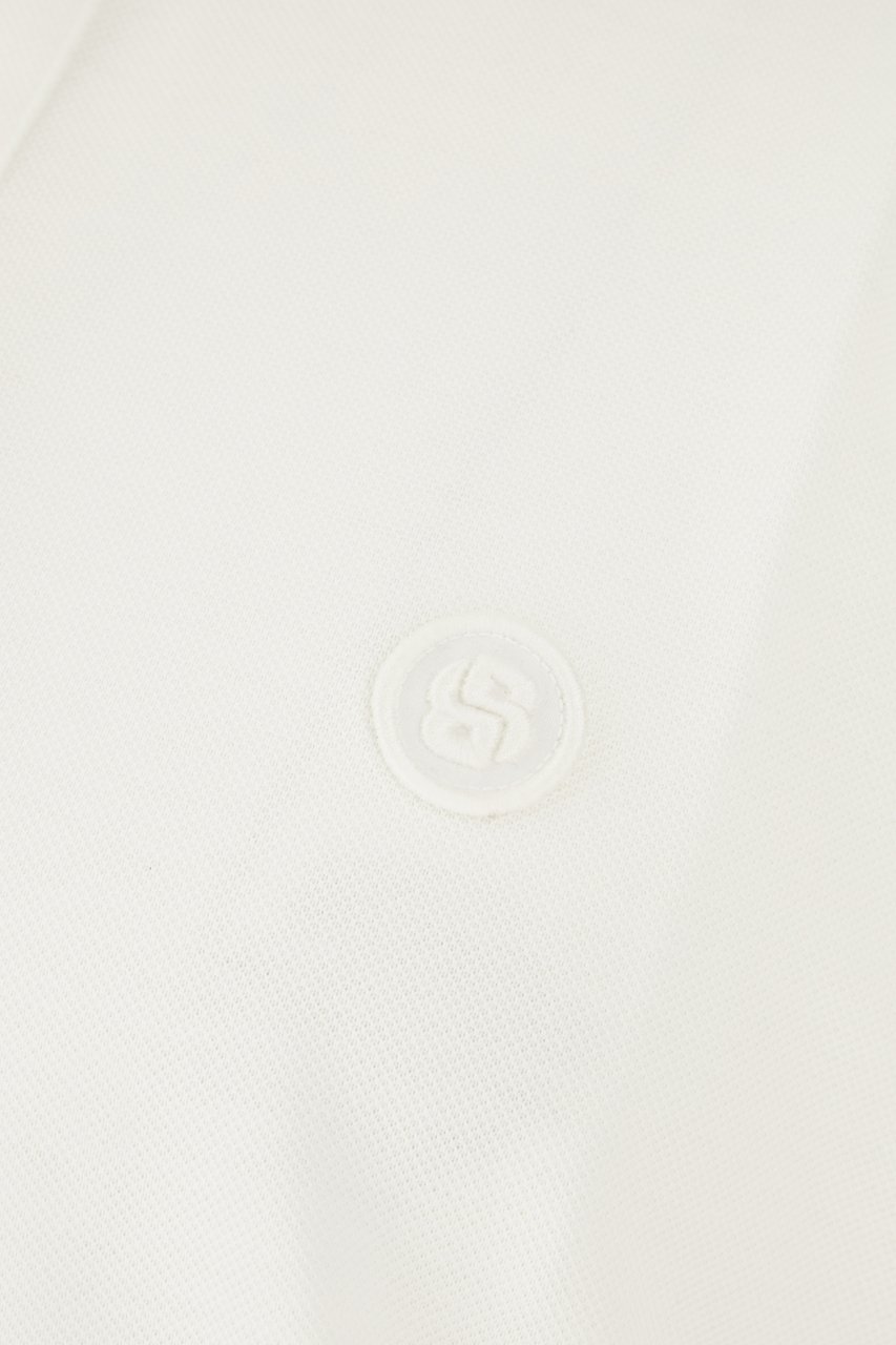 Boss Hugo Boss White piquet polo shirt Wit