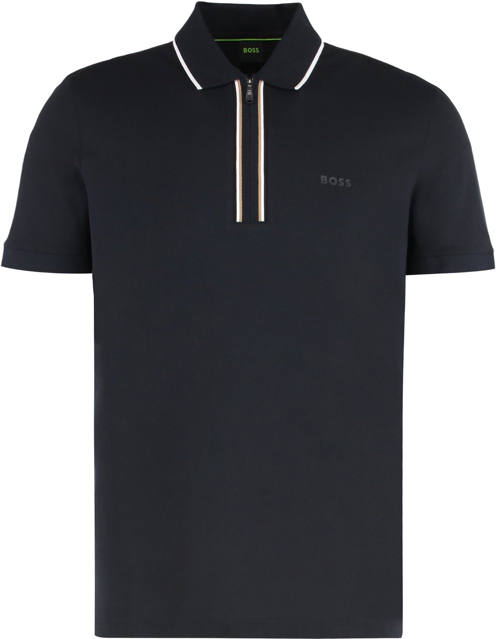 Boss Cotton polo Blauw