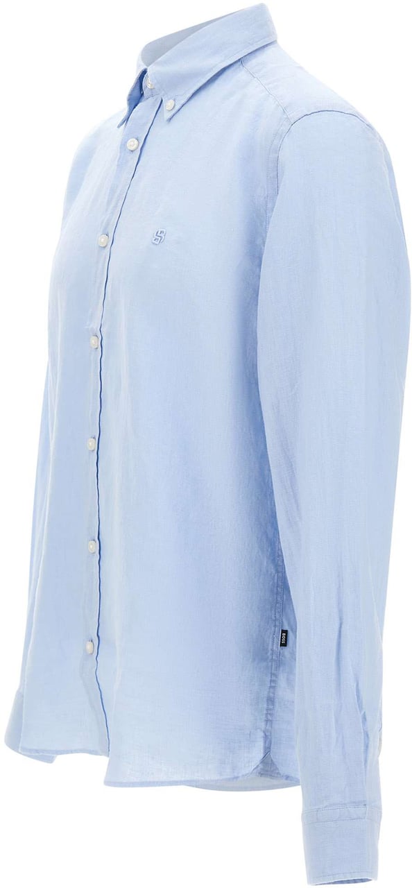 Boss Shirts Light Blue Lichtblauw