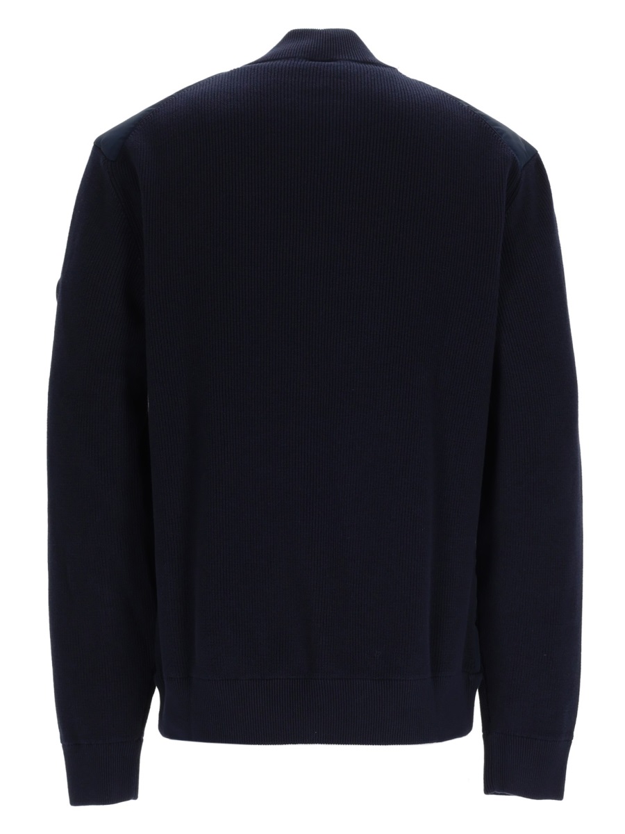 Boss C-Ubaio Cotton Ribbed Sleeve Jacket Zwart