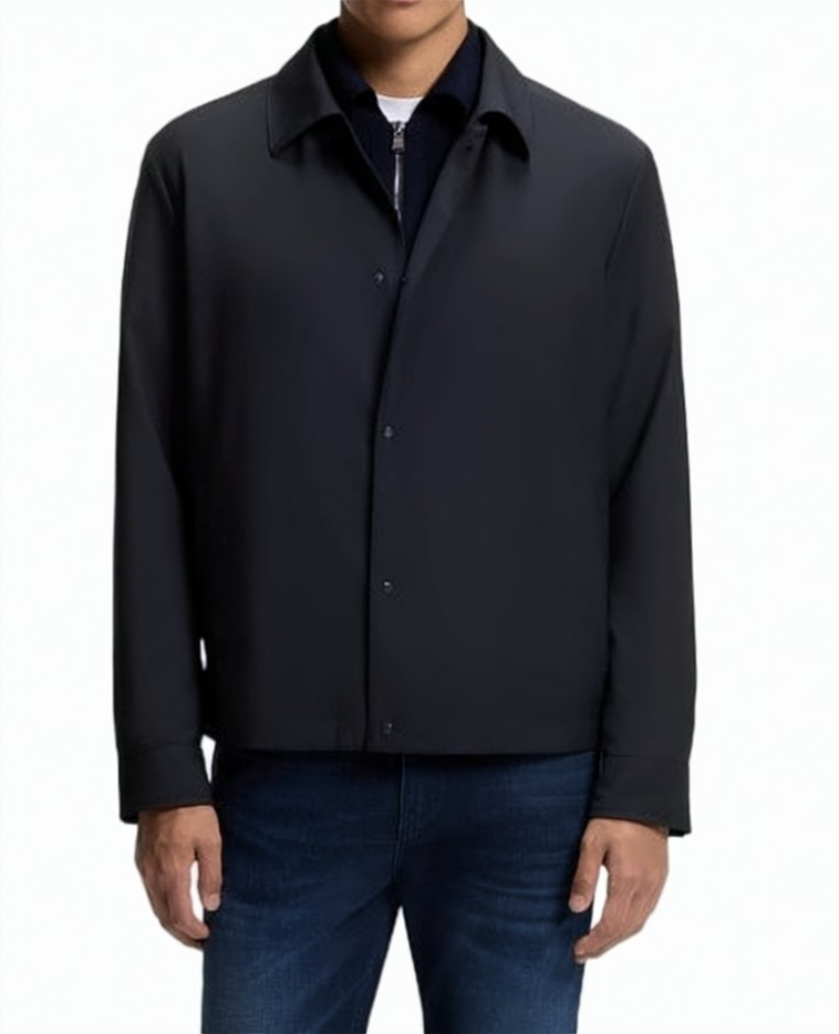Boss P Carper Snap Closure Jacket Zwart