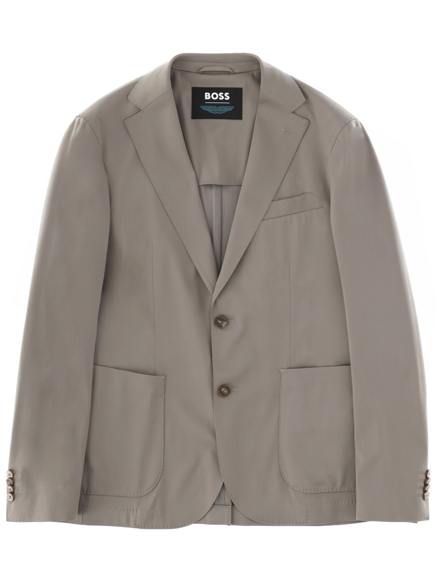 Boss C-Hanry Wool Blend Patch Blazer Bruin