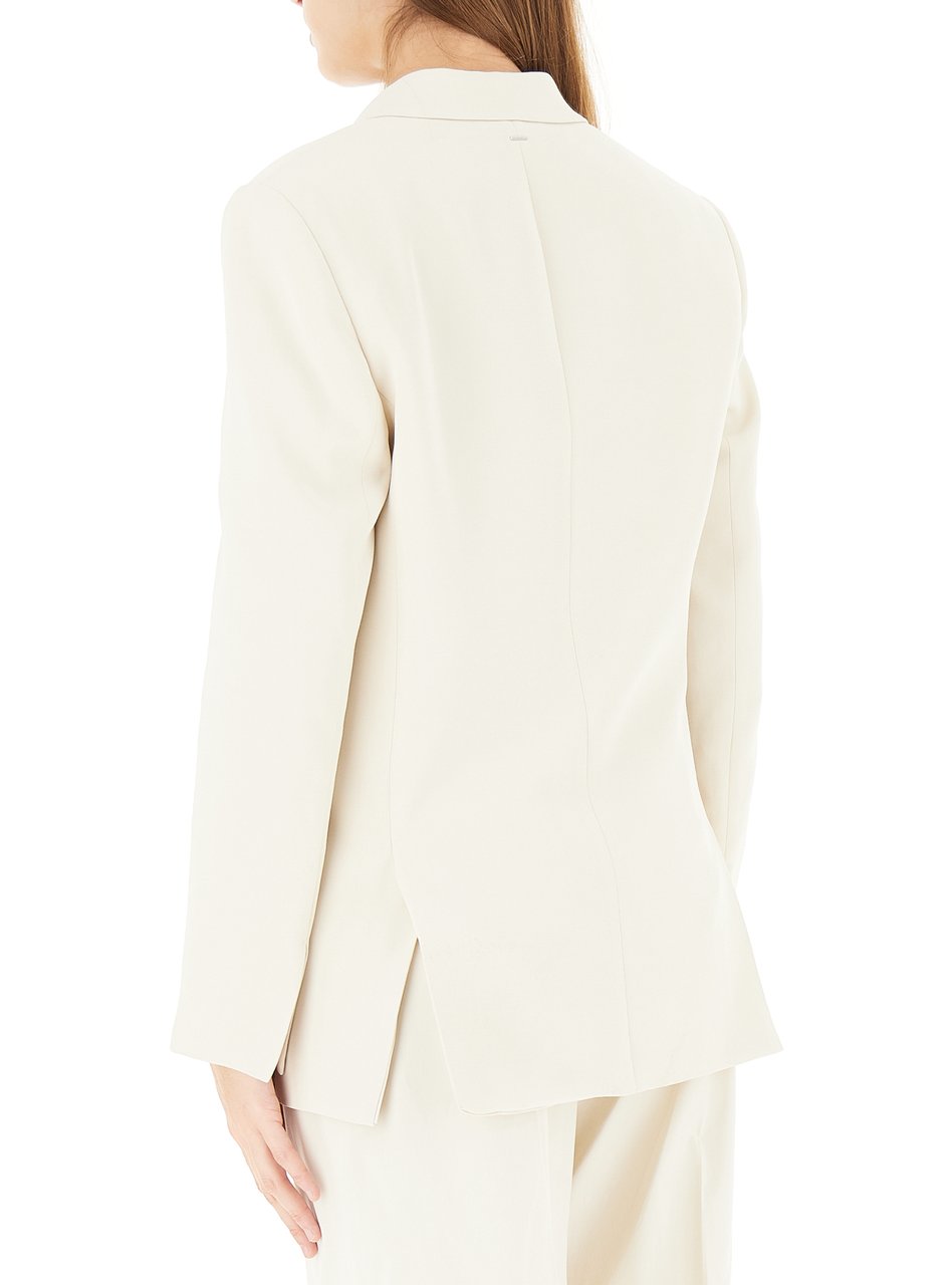 Boss Janka Db3 Peaked Lapels Snap Jacket Wit