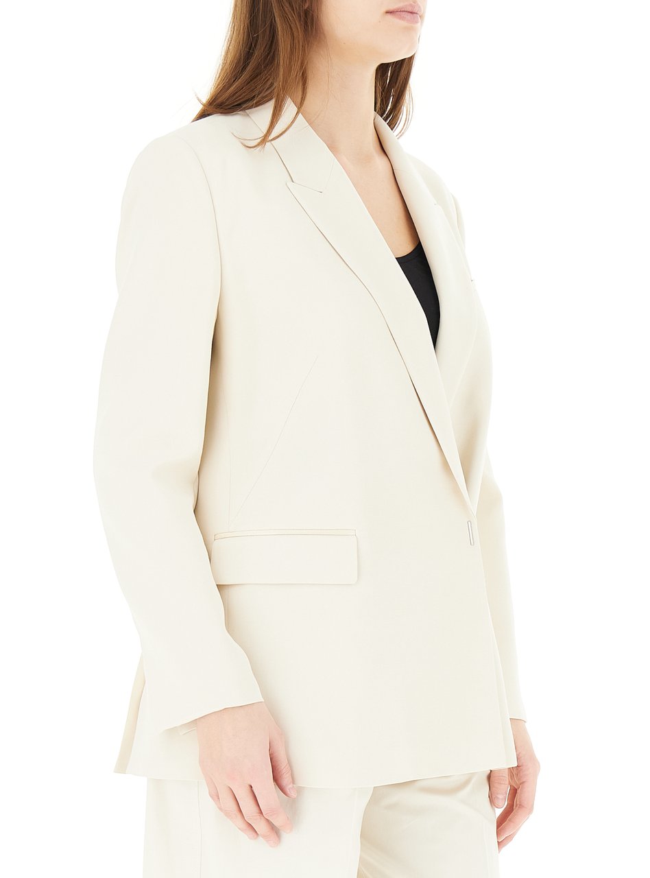Boss Janka Db3 Peaked Lapels Snap Jacket Wit