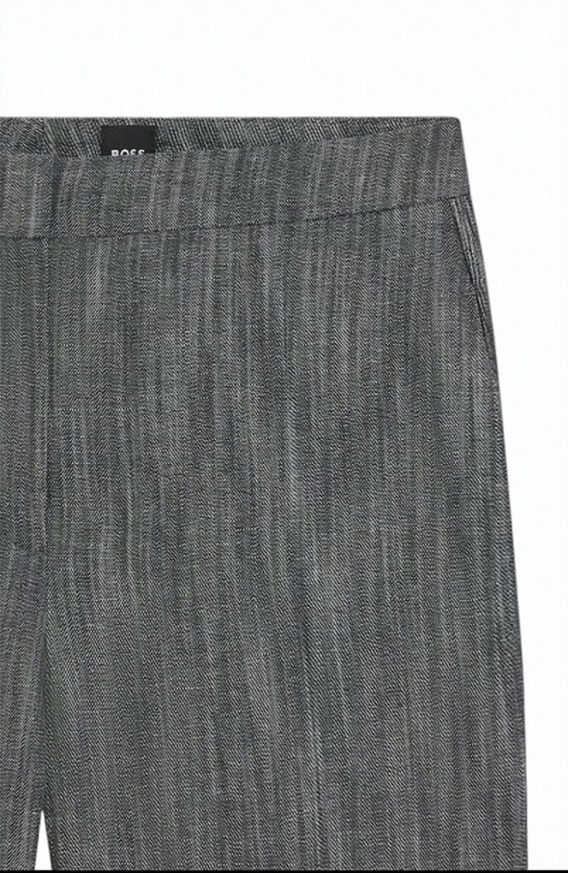 Boss Talifia Flared Leg Pleated Trousers Grijs