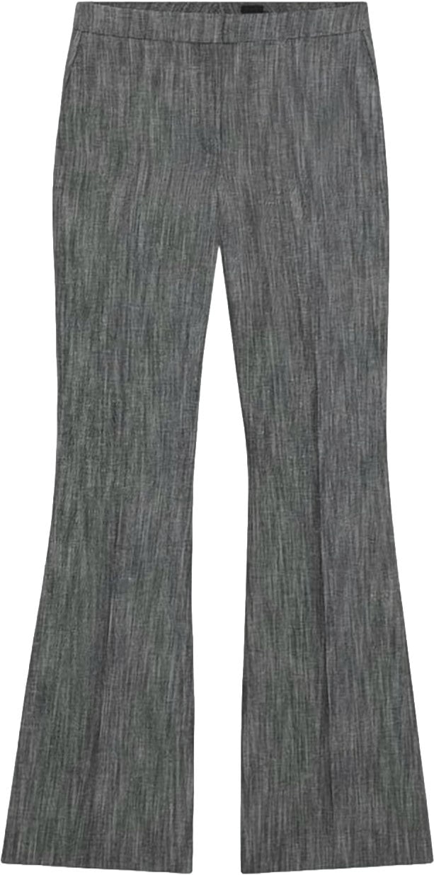Boss Talifia Flared Leg Pleated Trousers Grijs