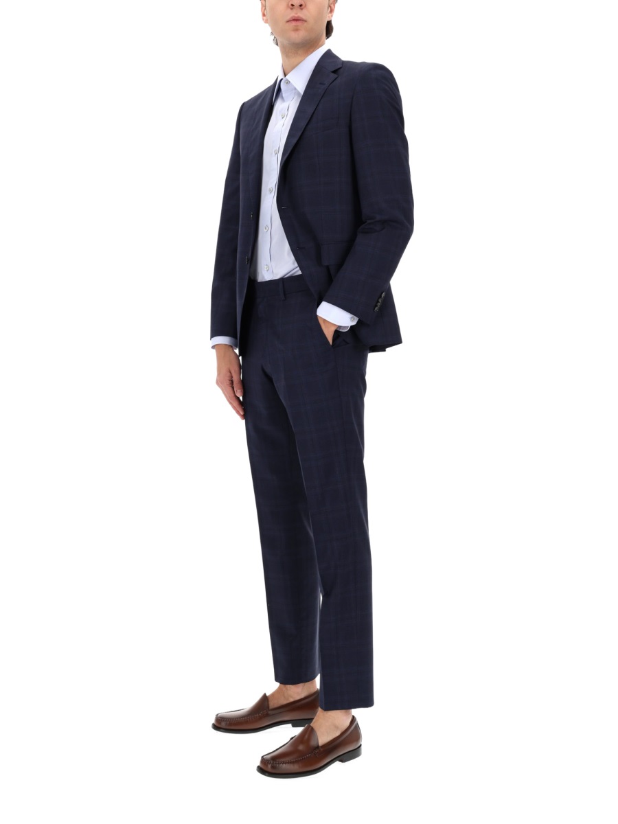Boss Jeckson Virgin Wool Check Suit Zwart