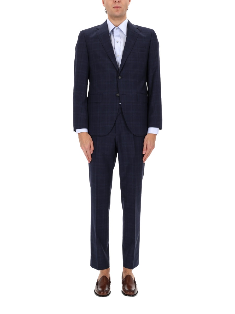 Boss Jeckson Virgin Wool Check Suit Zwart