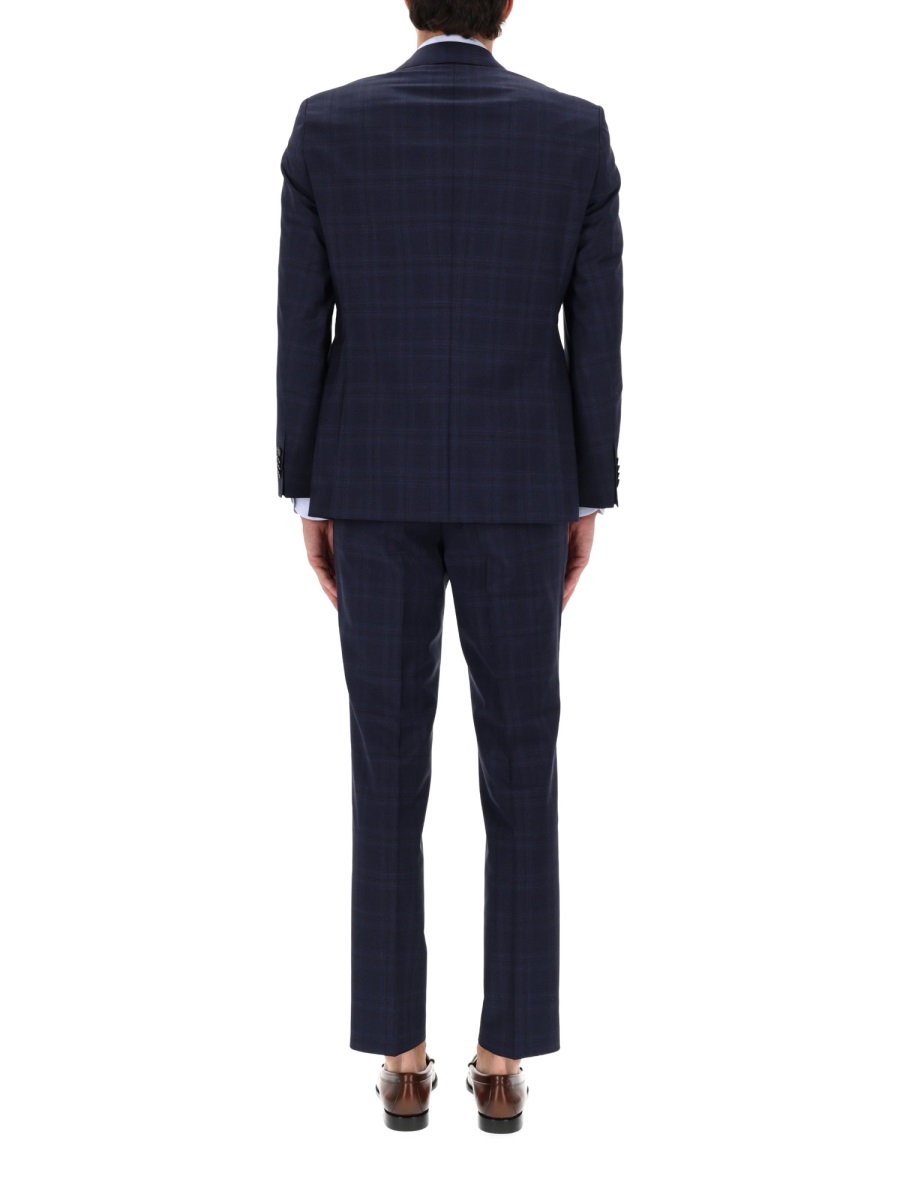 Boss Jeckson Virgin Wool Check Suit Zwart