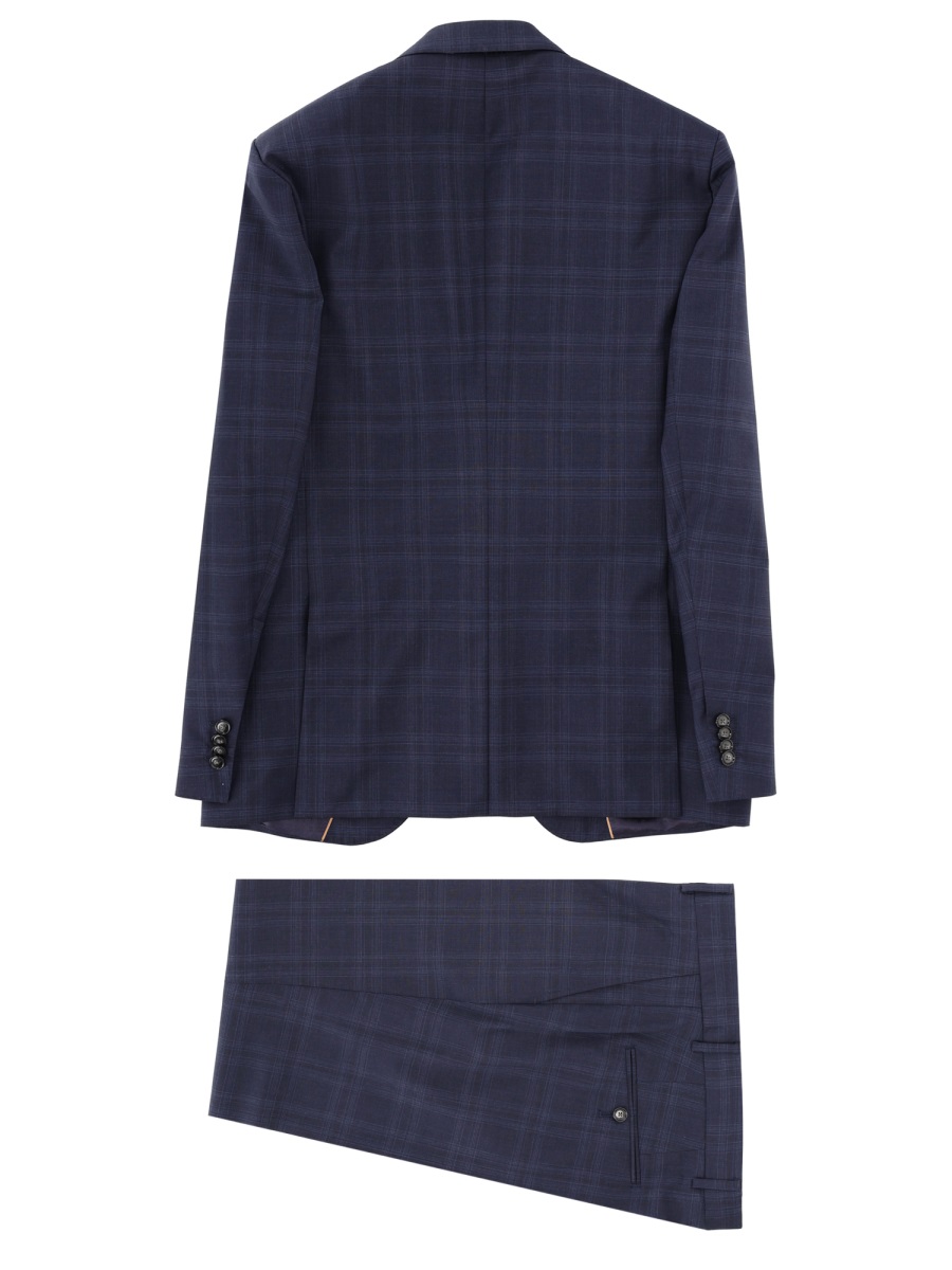 Boss Jeckson Virgin Wool Check Suit Zwart