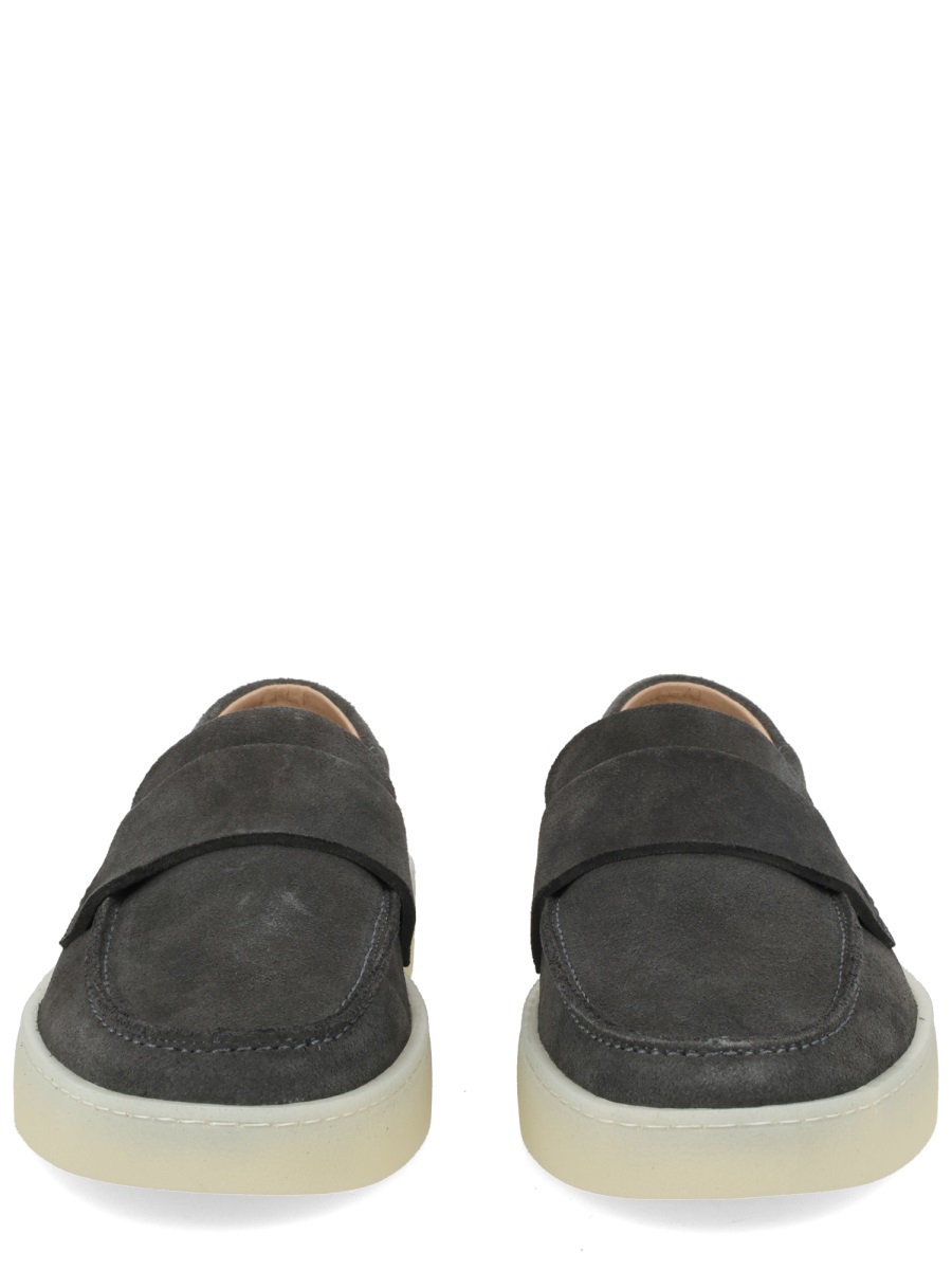 Boss Kieran Cow Suede Penny Loafers Zwart