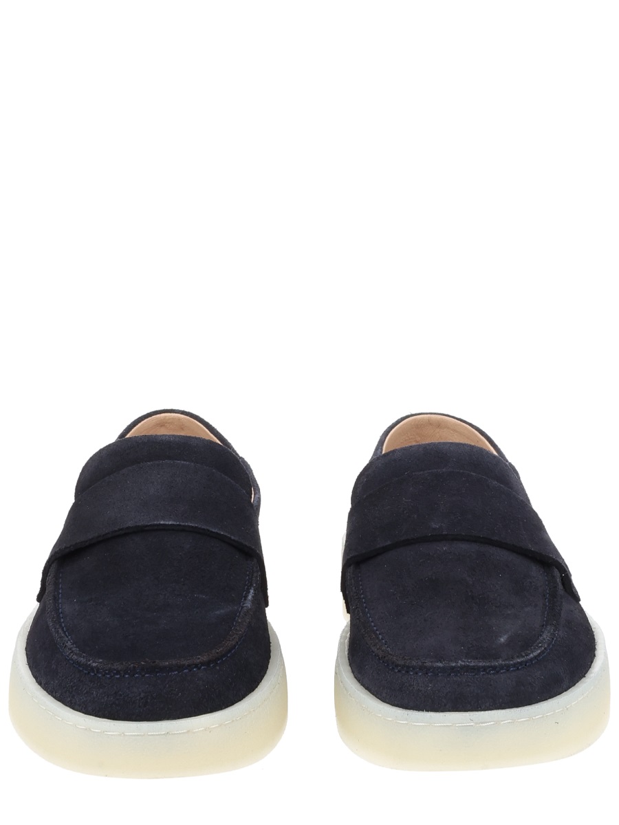Boss Kieran Black Suede Contrast Loafers Zwart