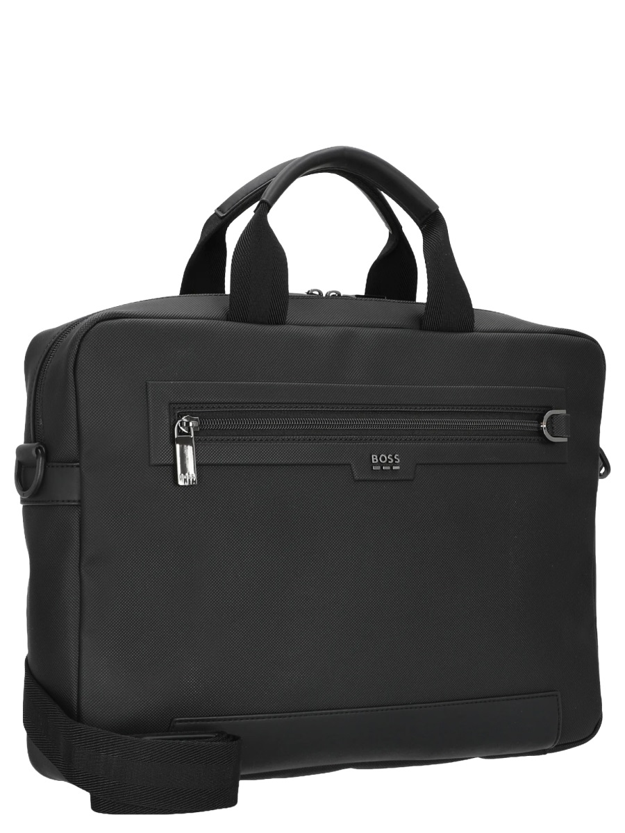 Boss Refined Rectangular Matte Finish Bag Zwart