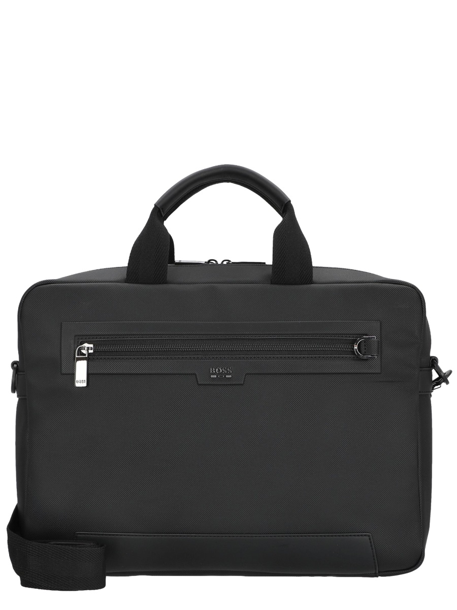 Boss Refined Rectangular Matte Finish Bag Zwart