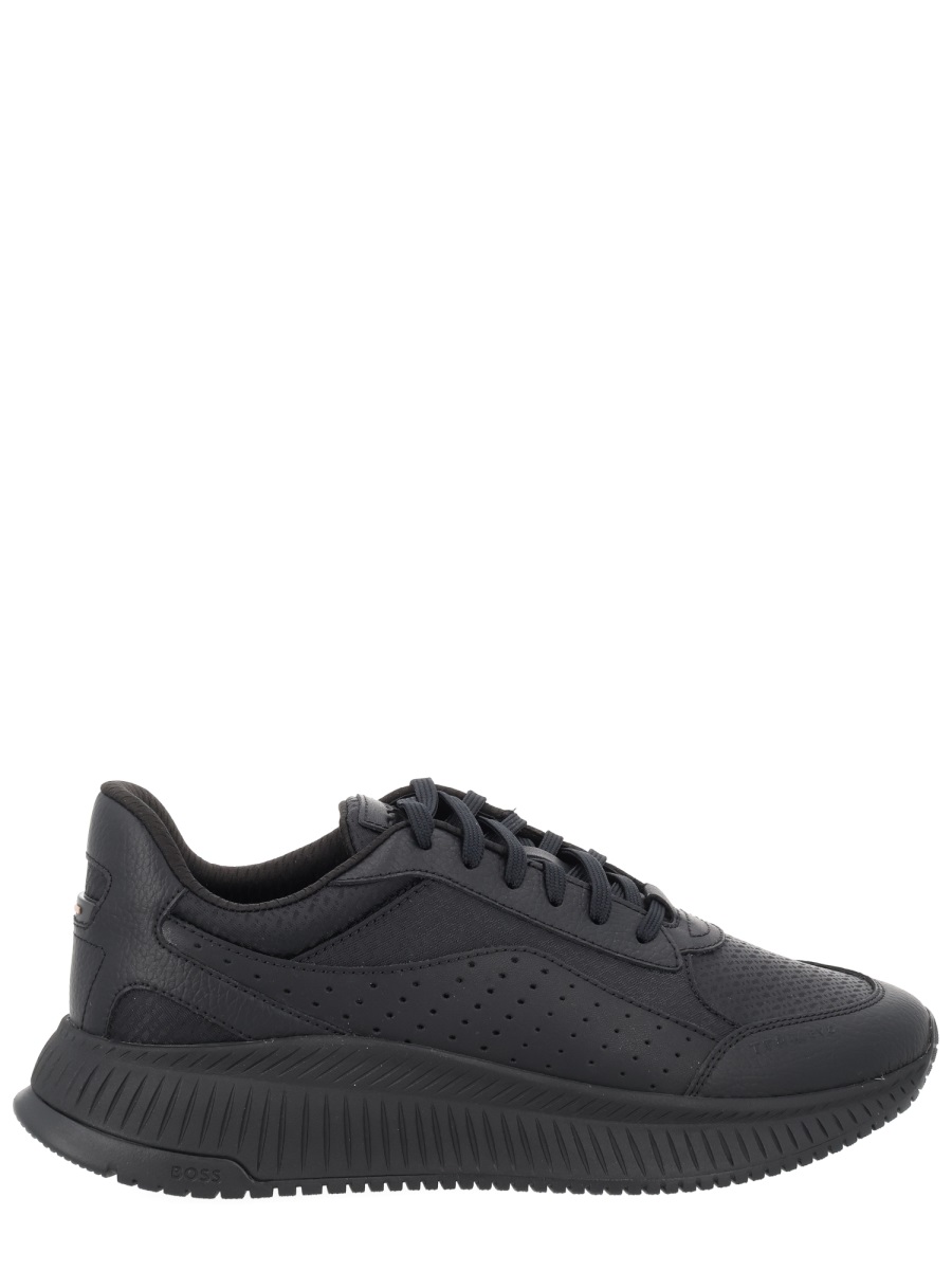Boss Ttnm Evo Cow Leather Sneakers Zwart