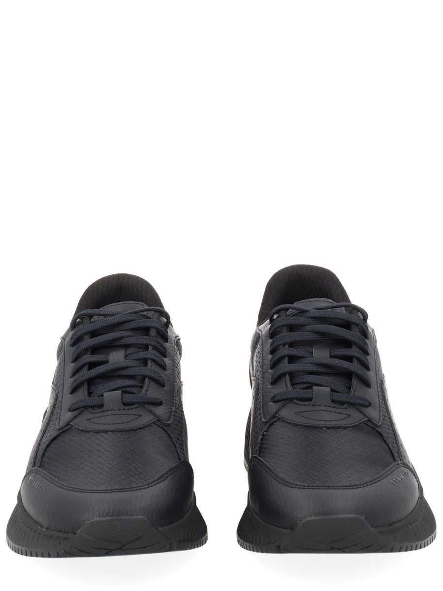 Boss Ttnm Evo Cow Leather Sneakers Zwart