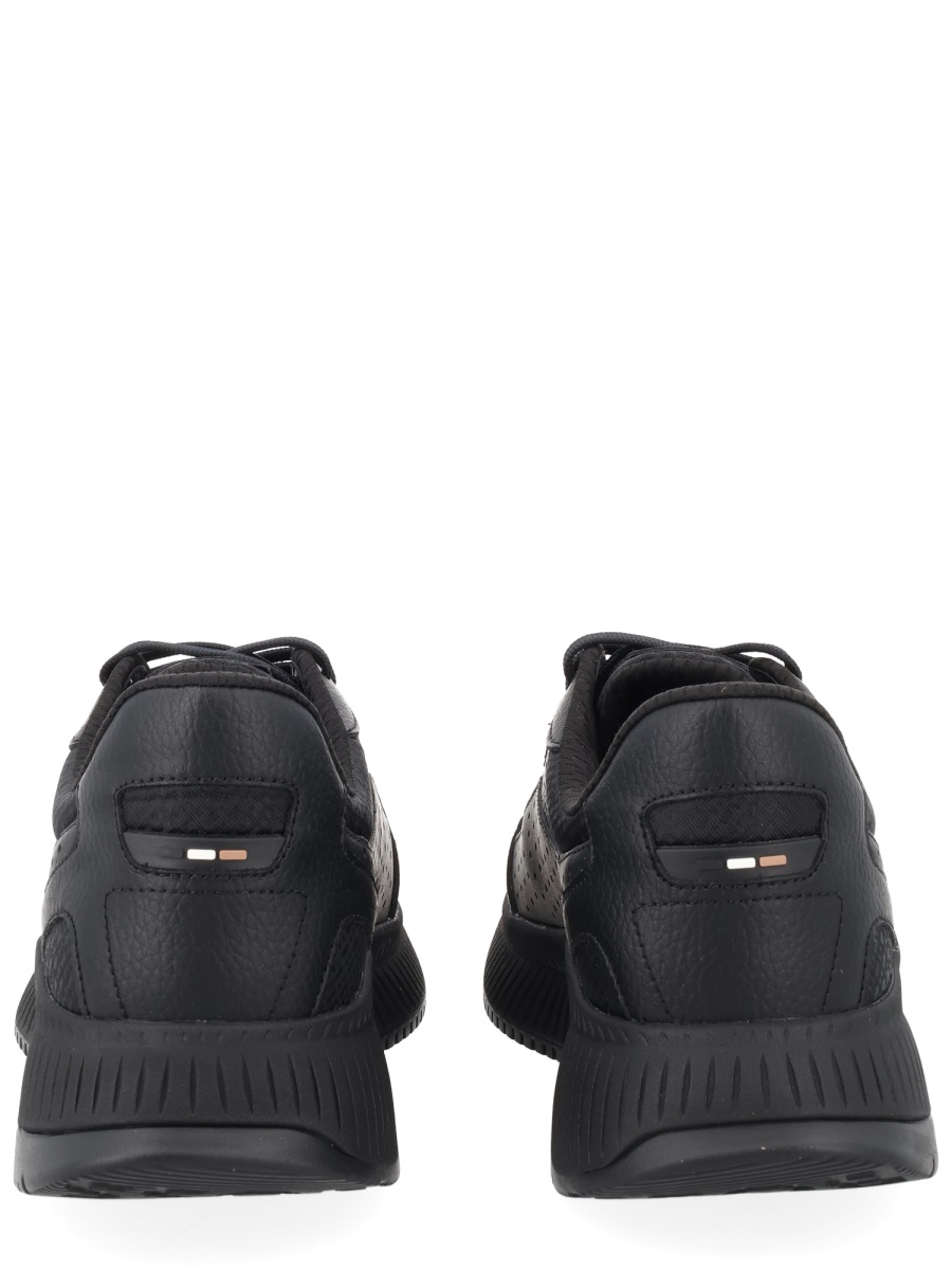 Boss Ttnm Evo Cow Leather Sneakers Zwart
